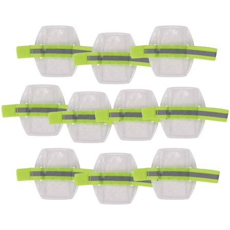Ergodyne 3386 Hi-Vis Lime Arm Band ID Badge Holder, 10PK 3386HVPK10